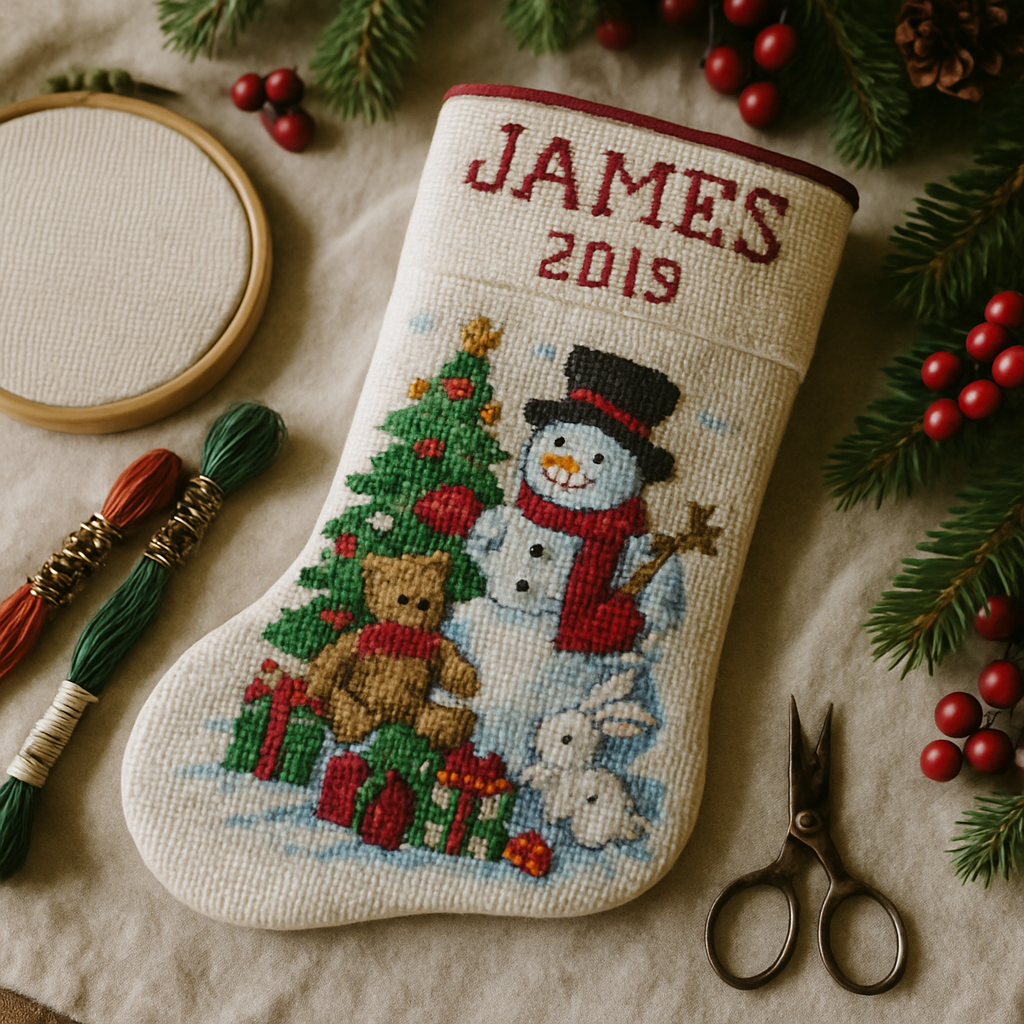 Cross-Stitch Christmas Stocking Size Guide (Dimensions, Stitch Counts & Personalization)
