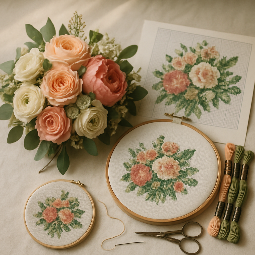How to Make a Cross-Stitch Pattern of Your Wedding Bouquet